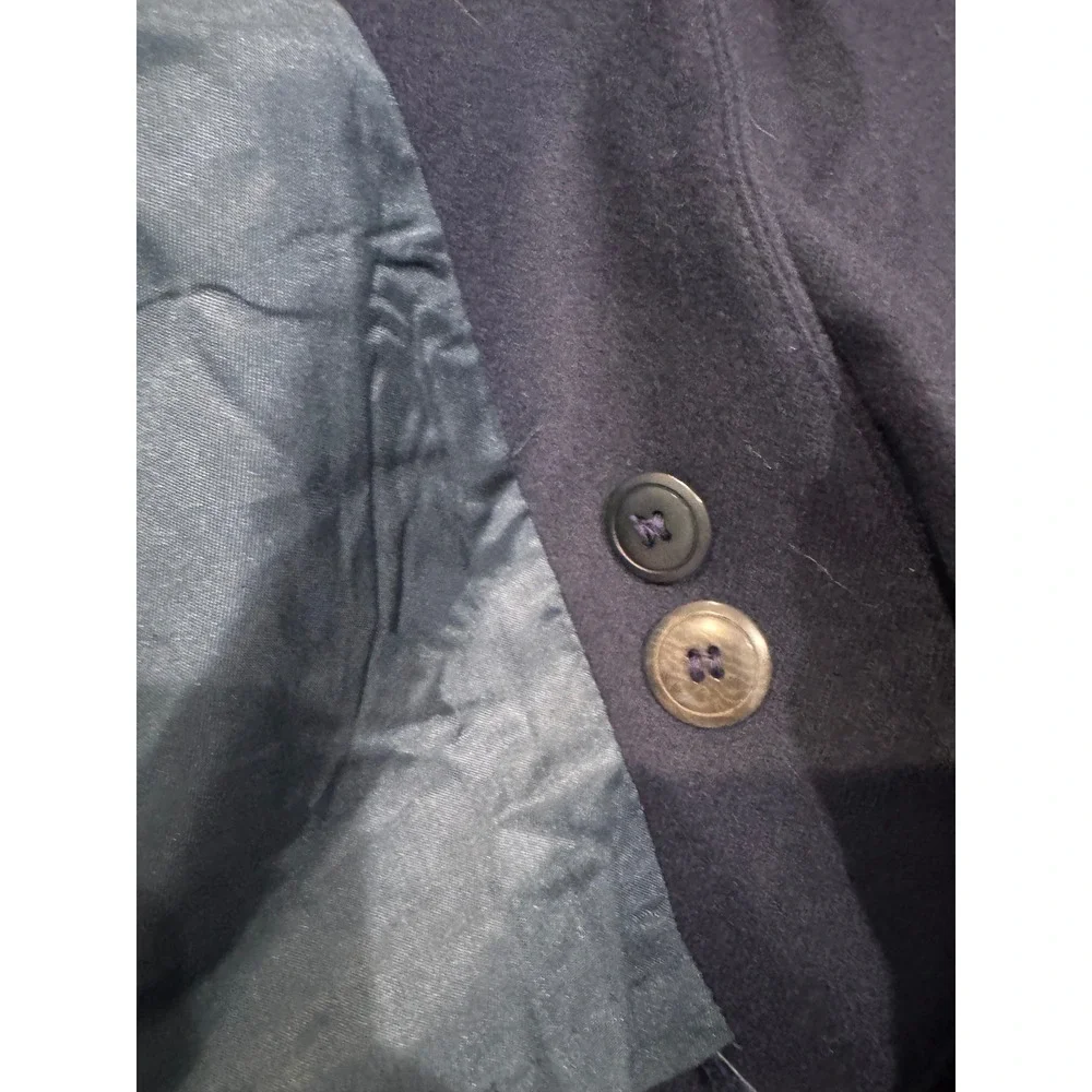 VTG Pendleton Petite Blazer Navy Blue 100% Virgin Wool Single Button Made‎ USA 8